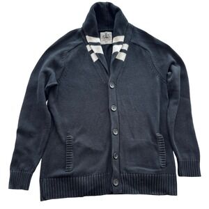 EXPRESS Men Shawl‎ Collar Cardigan Sweater Dark Navy size Medium Cotton